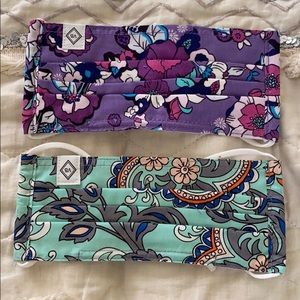 2 BRAND NEW Vera Bradley Facemasks